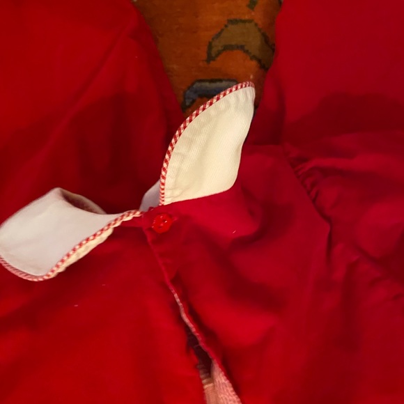 Mary James Corduroy MiniRedGinghamLined Top&Bottom - Picture 3 of 6